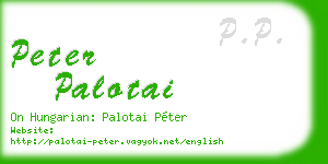 peter palotai business card